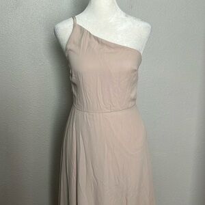 Show Me Your Mumu Beige One Shoulder Dress Size Small
